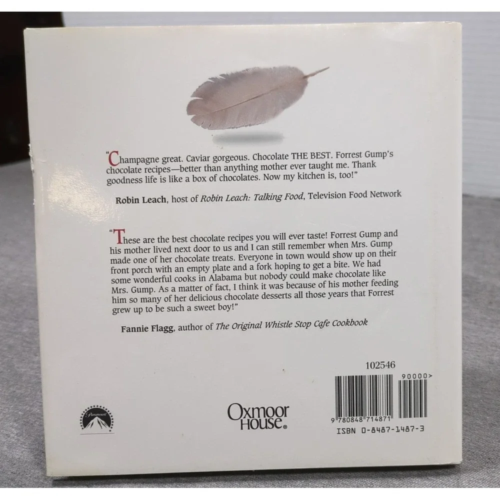 1995 Forrest Gump My‎ Favorite Chocolate Recipes VTG Winston Groom 1st Printing
